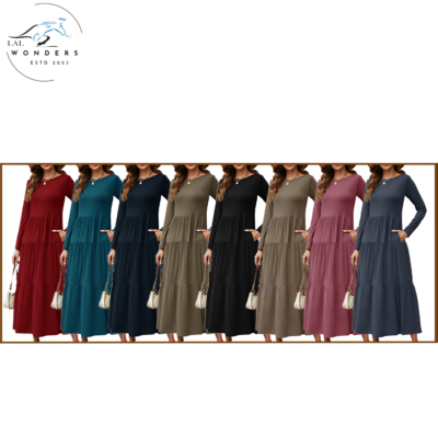 Women’s Long Sleeve Maxi Dress