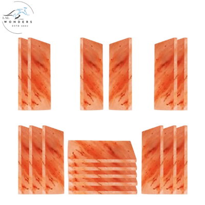 Himalayan Pink Salt Bricks 8″x4″x 0.75″- Pack of 26 for Sauna & Spa