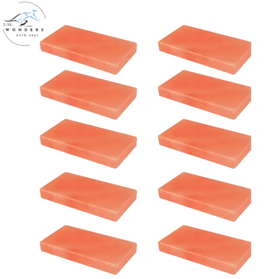 Himalayan Pink Salt Bricks 8″x4″x 0.75″- Pack of 10 for Sauna & Spa