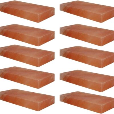 Himalayan Pink Salt Bricks 8″x4″x1″- Pack of 20 for Sauna & Spa